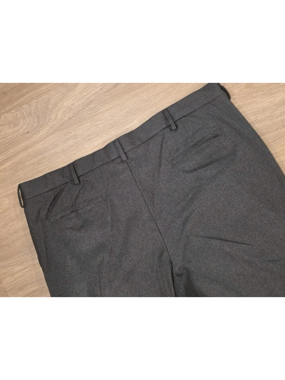 Dockers Mens 42 x 30 Gray Straight Fit Flat Front Dress Pants Slacks